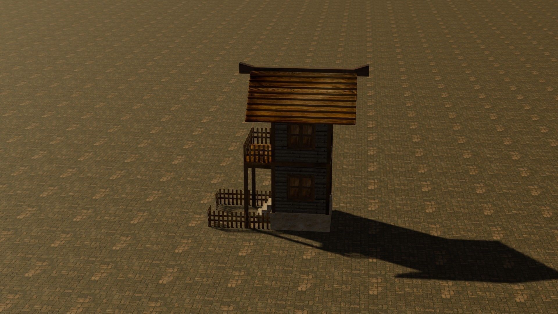 medieval house 20 Free low-poly 3D model_9