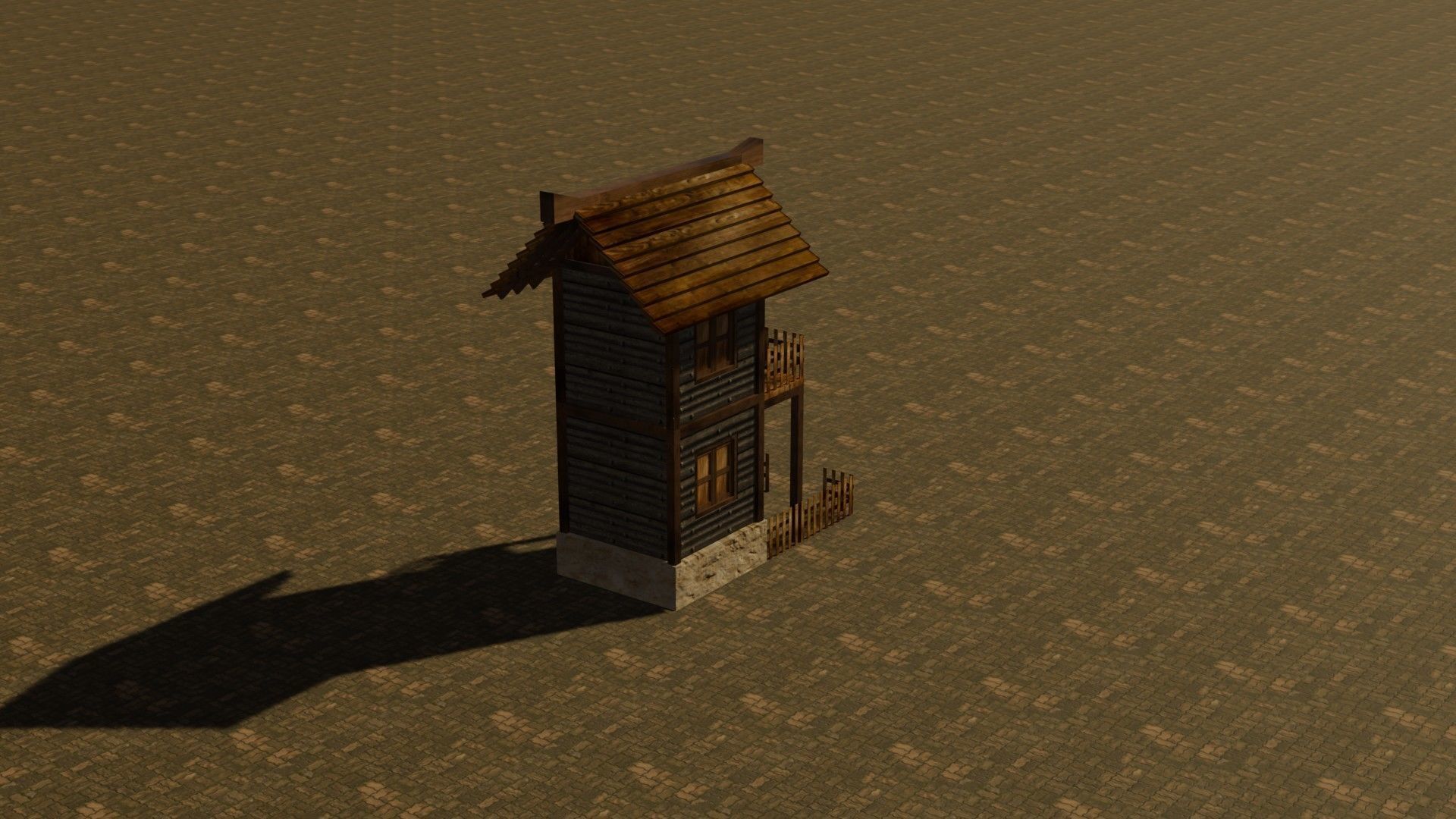 medieval house 20 Free low-poly 3D model_7