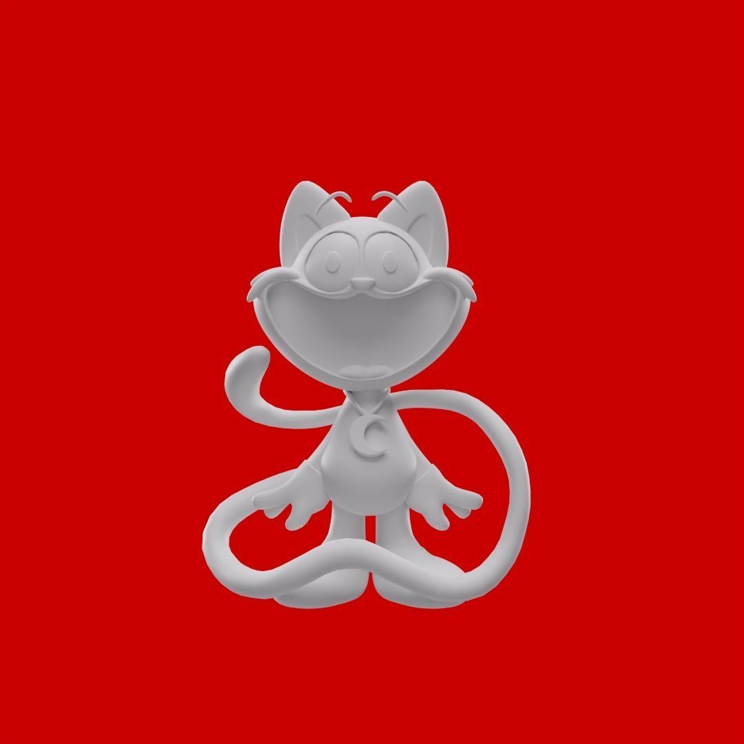 Catnap 3d character poppy play time video game  Low-poly 3D model_2