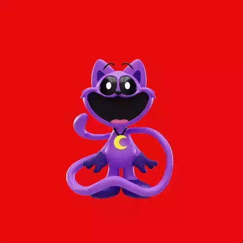 Catnap 3d character poppy play time video game  Low-poly 3D model