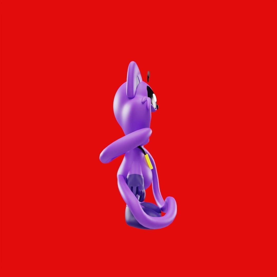 Catnap 3d character poppy play time video game  Low-poly 3D model_1
