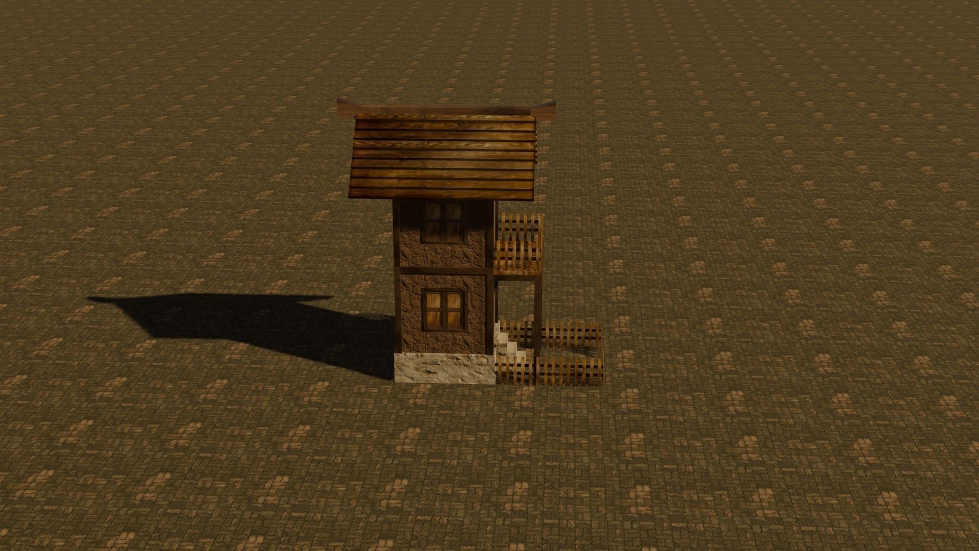 medieval house 18 Free low-poly 3D model_6