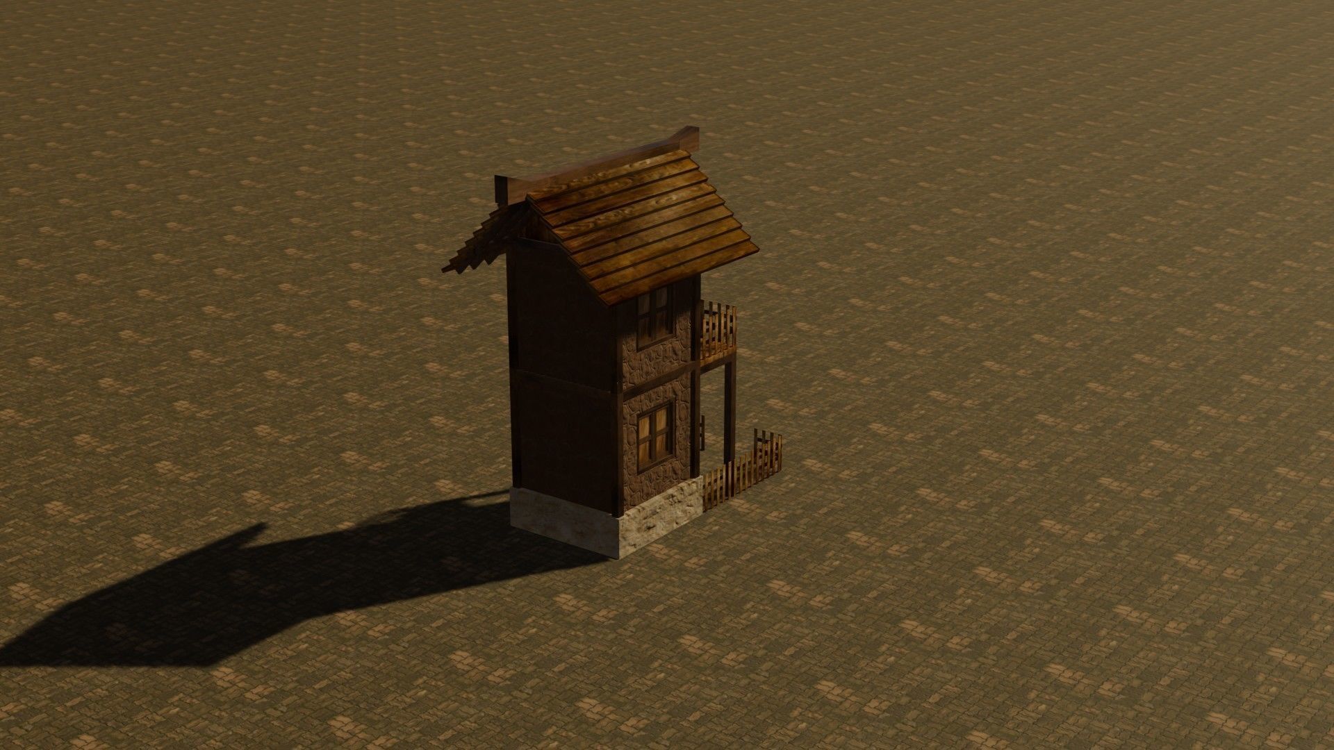 medieval house 18 Free low-poly 3D model_7