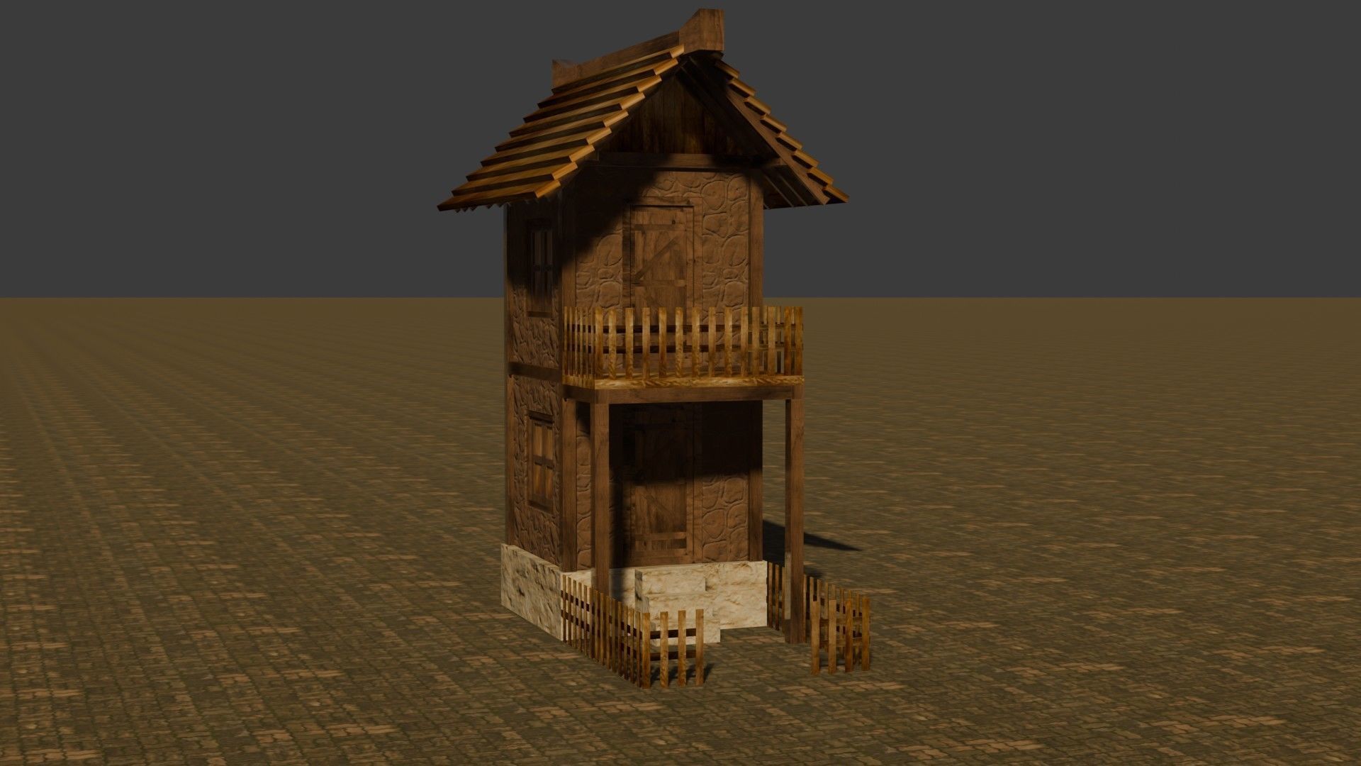 medieval house 18 Free low-poly 3D model_16