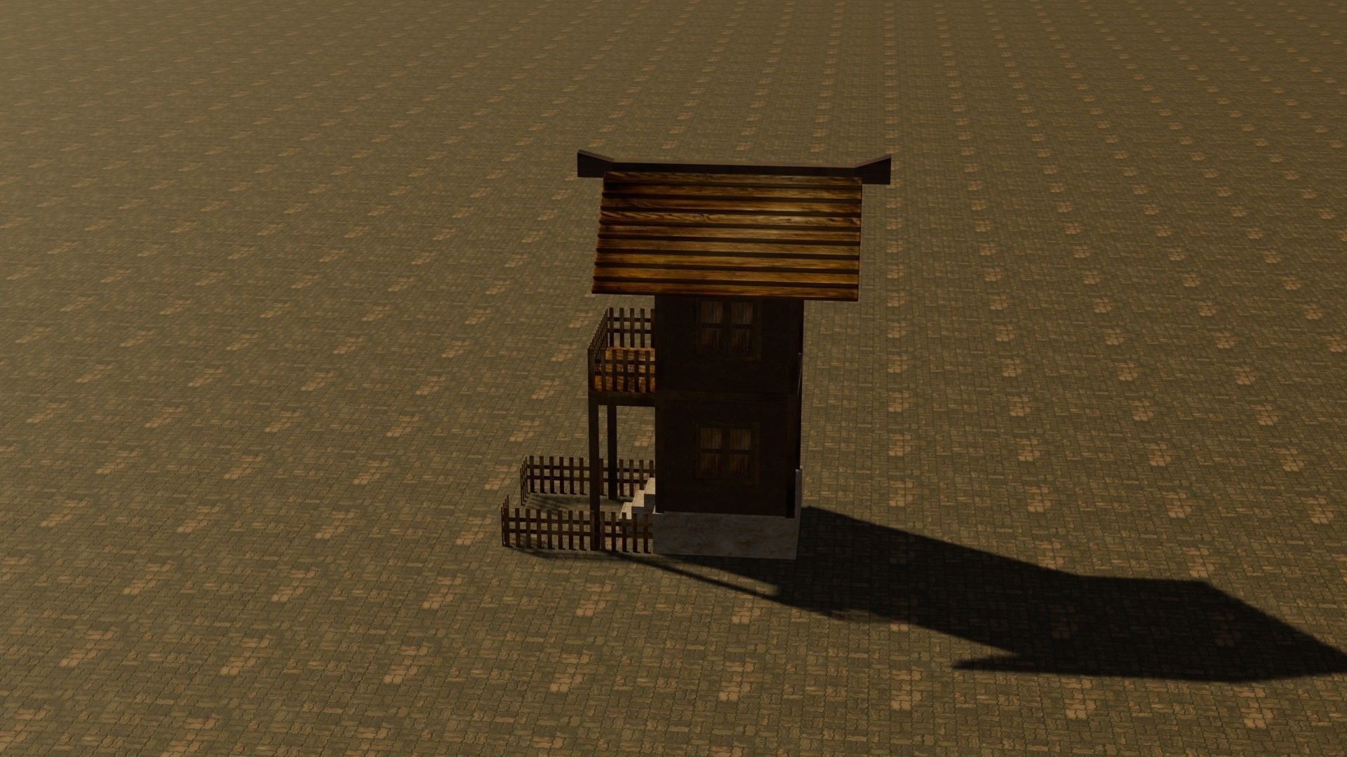 medieval house 18 Free low-poly 3D model_9