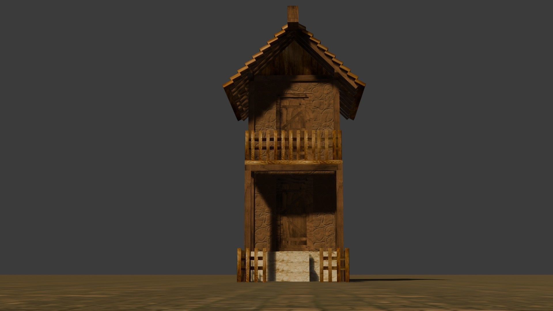medieval house 18 Free low-poly 3D model_10