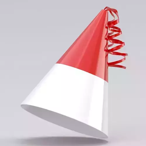 Party Hat Red 3D model