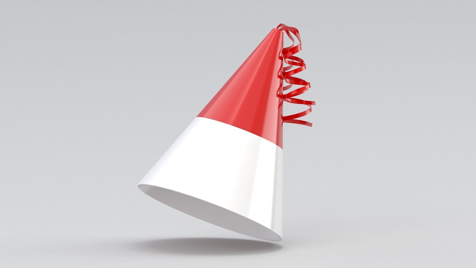 Party Hat Red 3D model_1