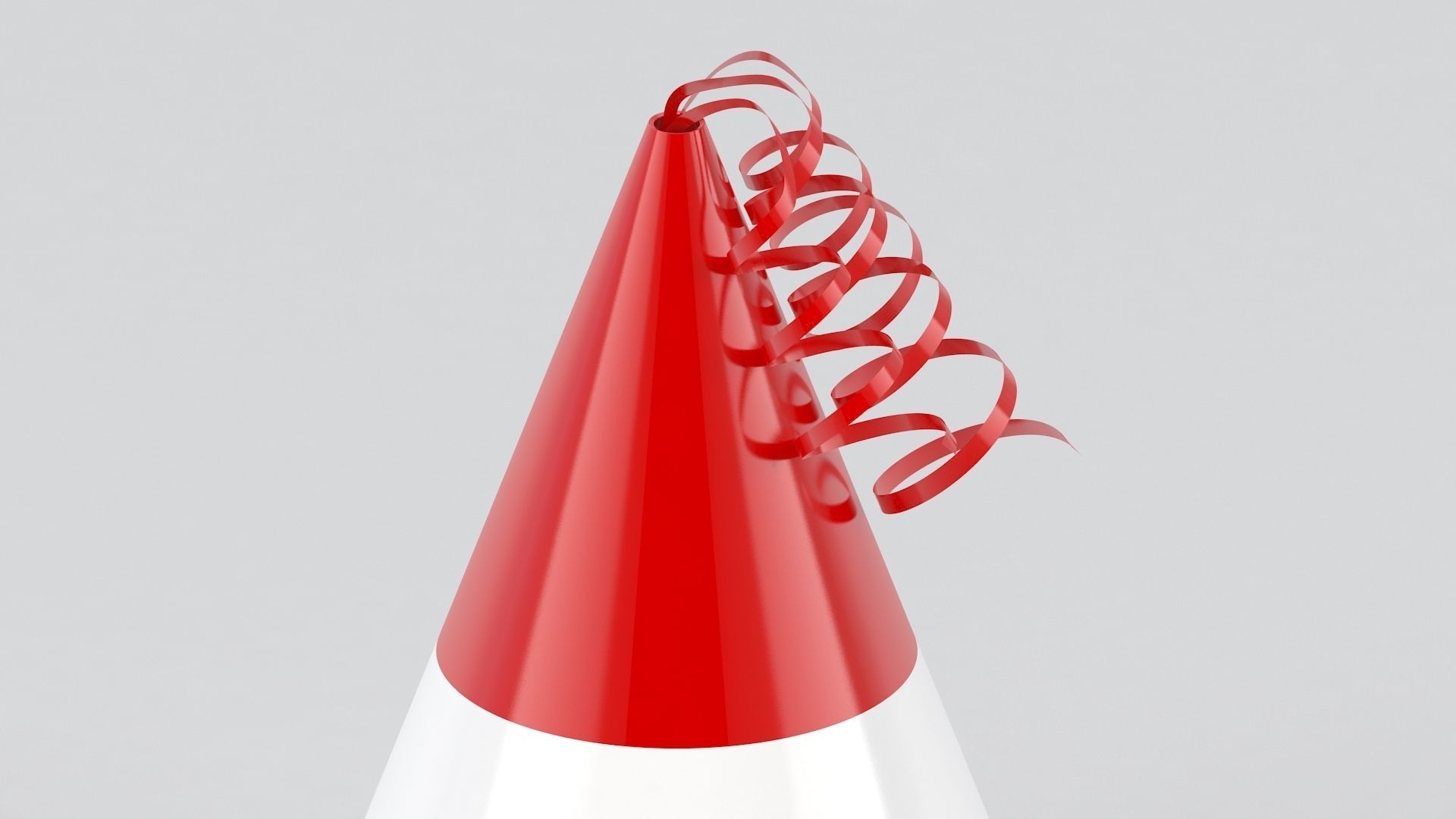 Party Hat Red 3D model_4