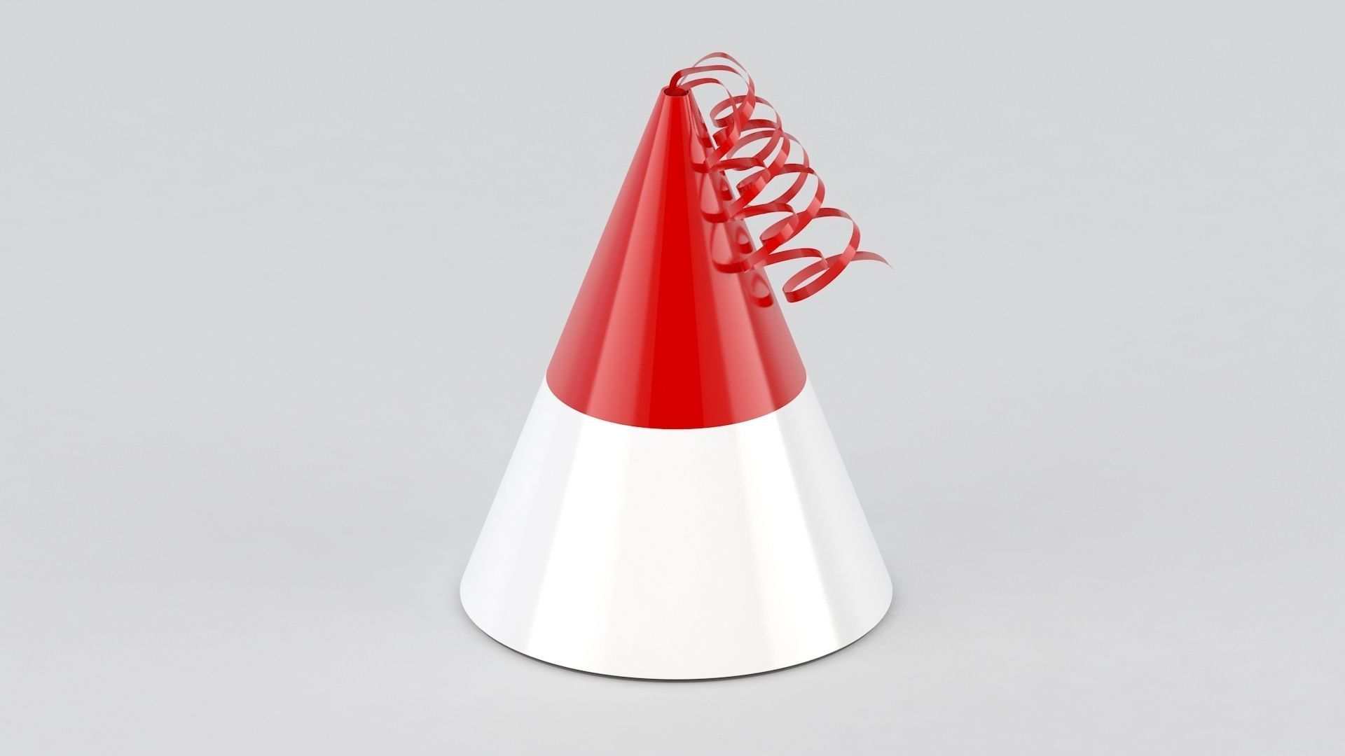 Party Hat Red 3D model_3