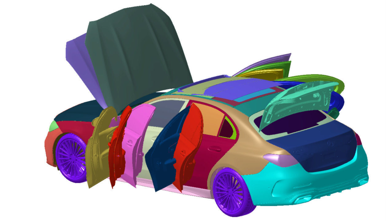 Mercedes C-Class AMG Line 2021 Vehicle 3d scan model 3D model_8