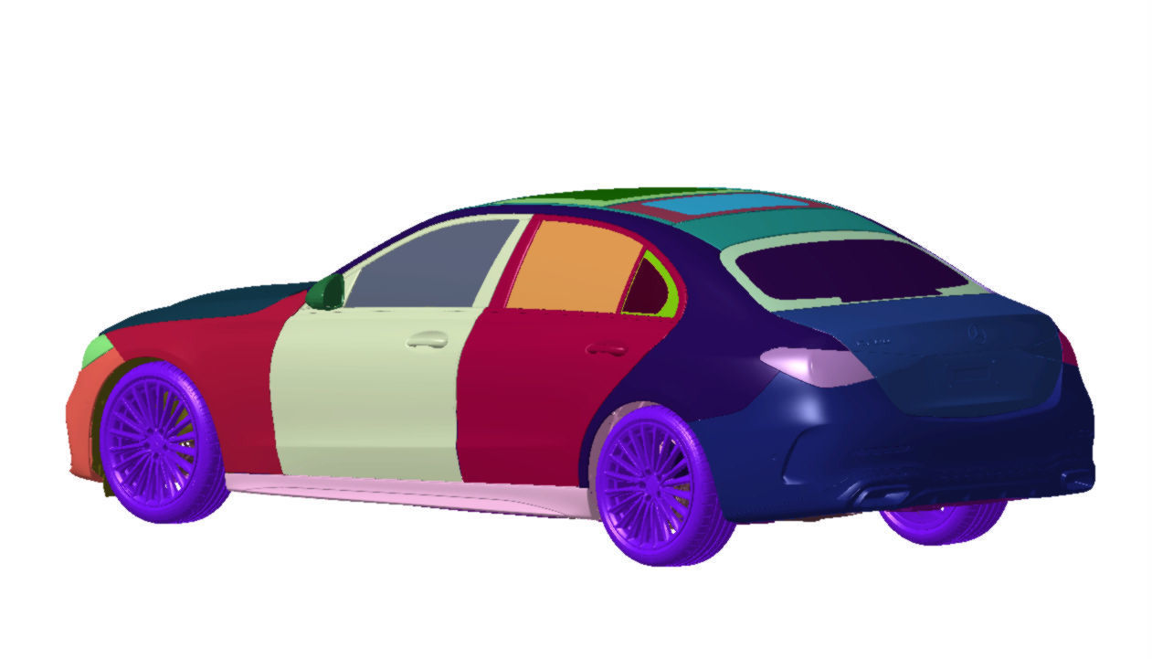 Mercedes C-Class AMG Line 2021 Vehicle 3d scan model 3D model_1