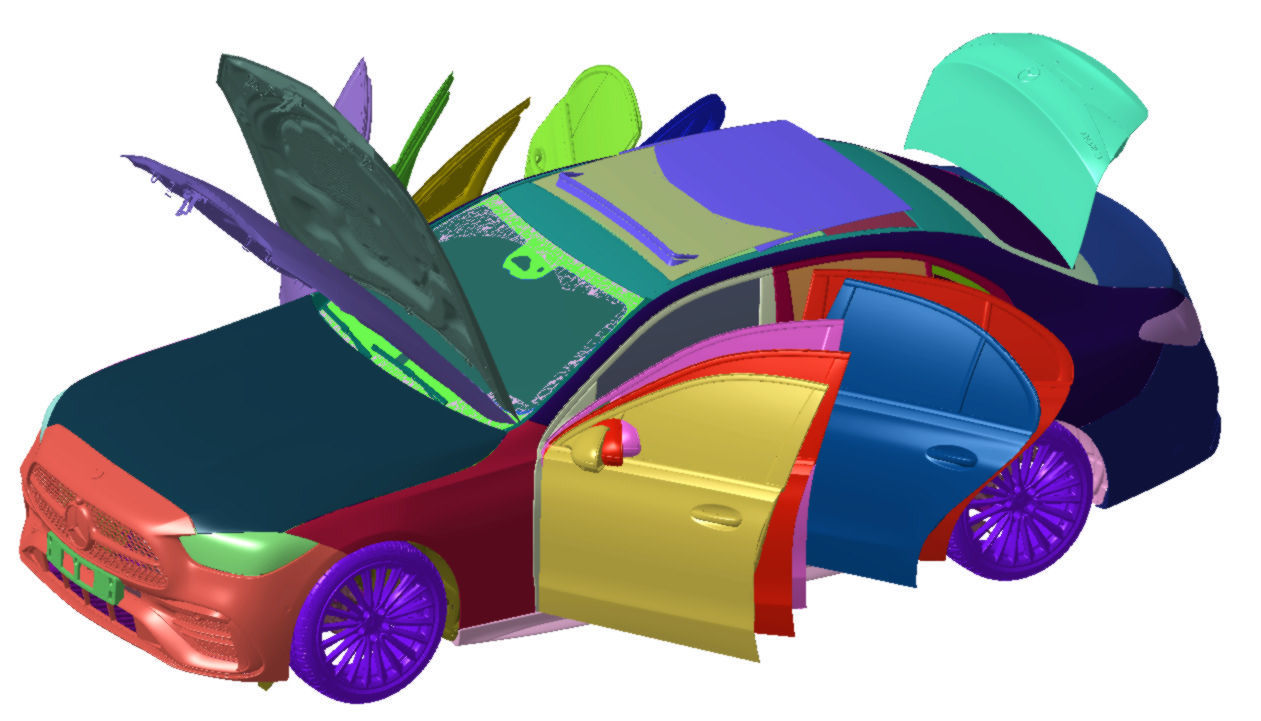 Mercedes C-Class AMG Line 2021 Vehicle 3d scan model 3D model_9