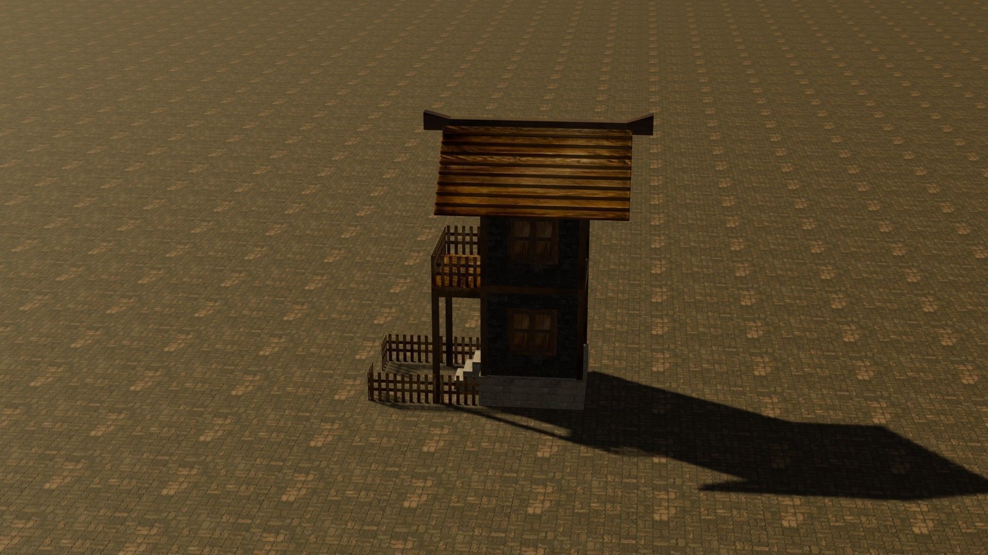 medieval house 15 Free low-poly 3D model_9