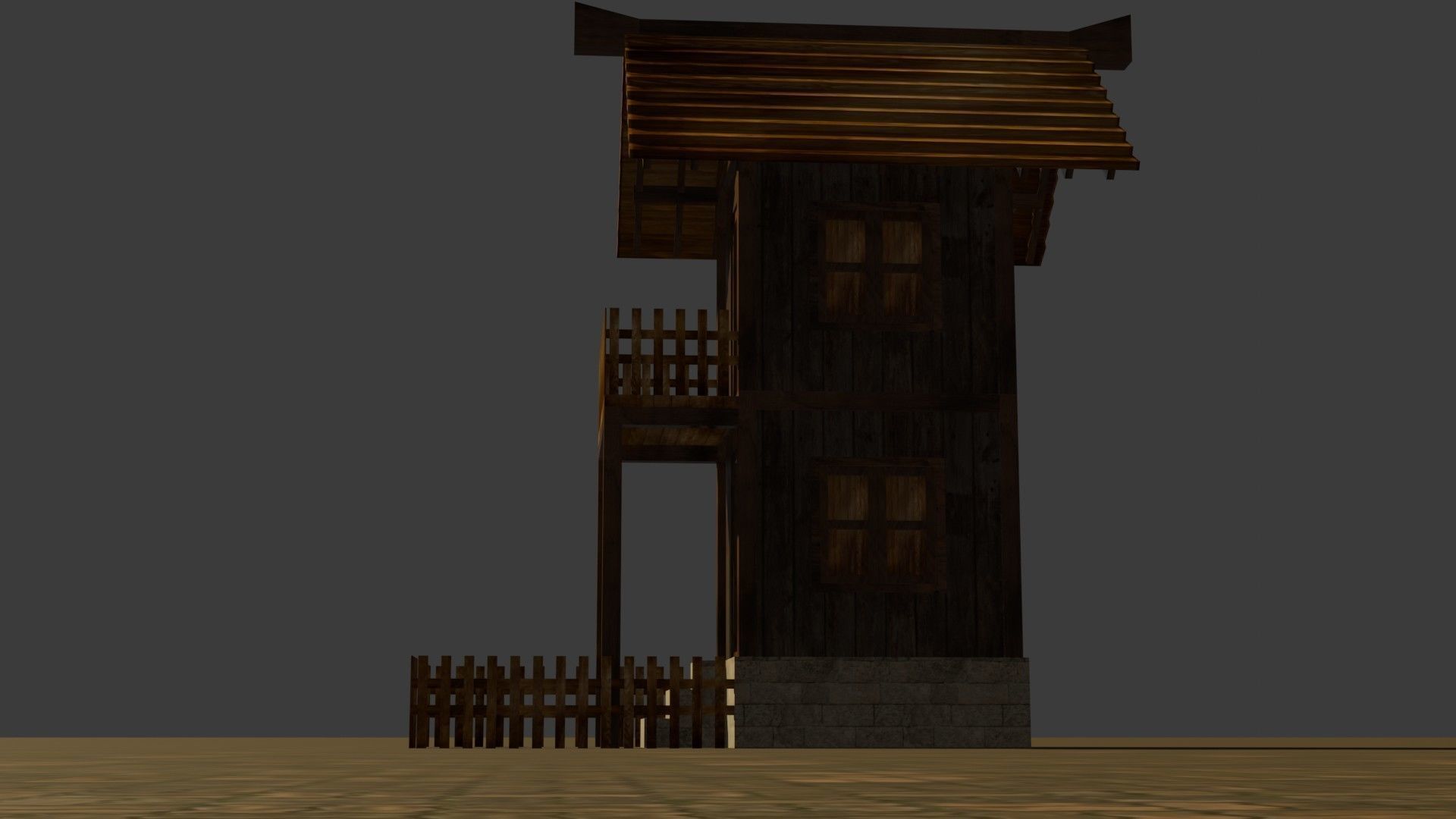 medieval house 14 Free low-poly 3D model_12