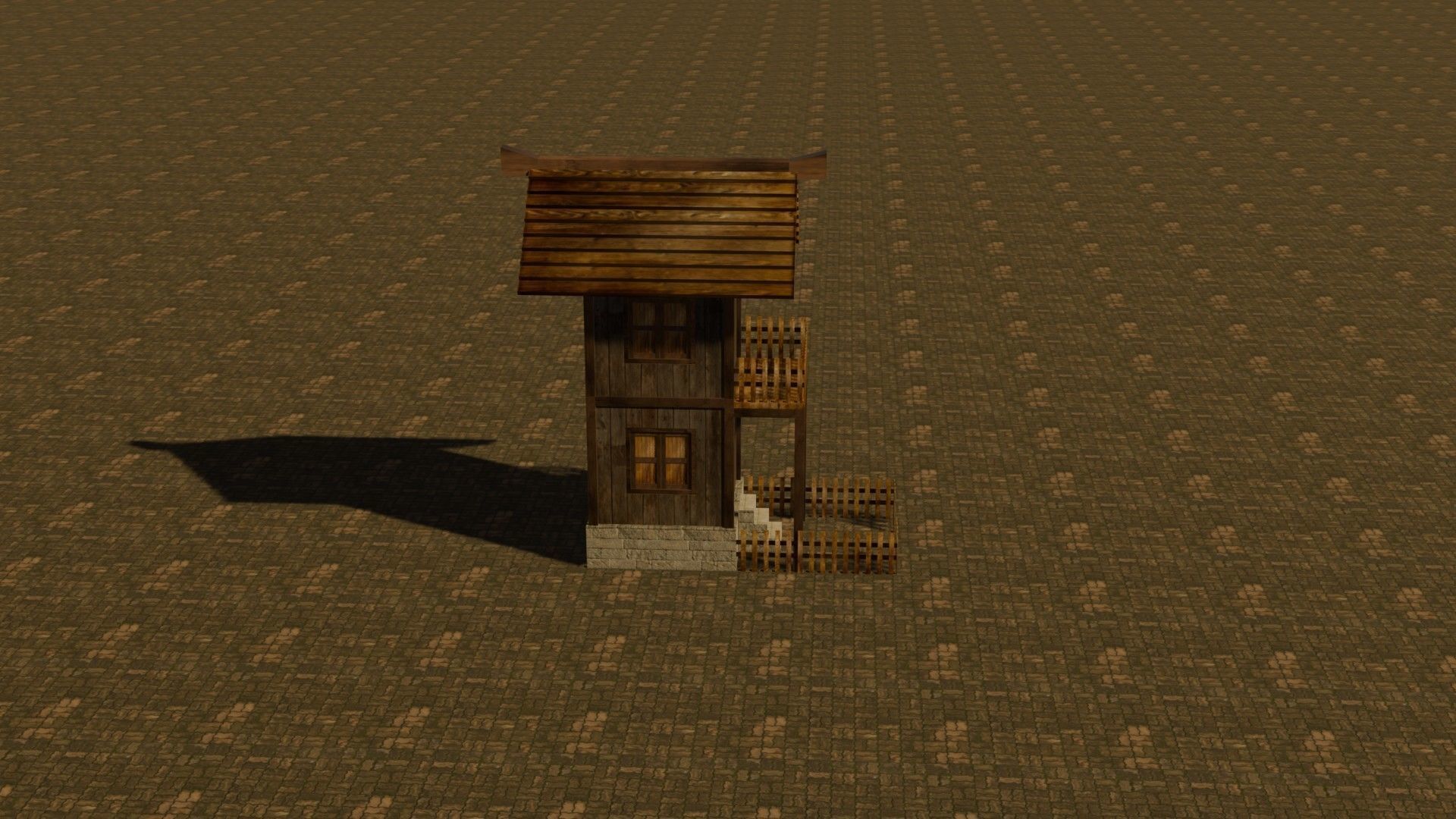 medieval house 14 Free low-poly 3D model_6