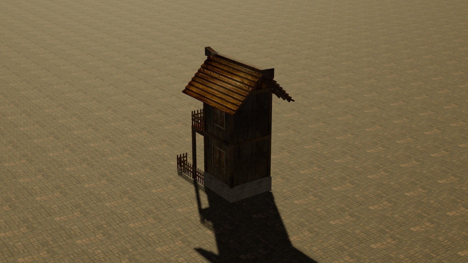 medieval house 14 Free low-poly 3D model_8
