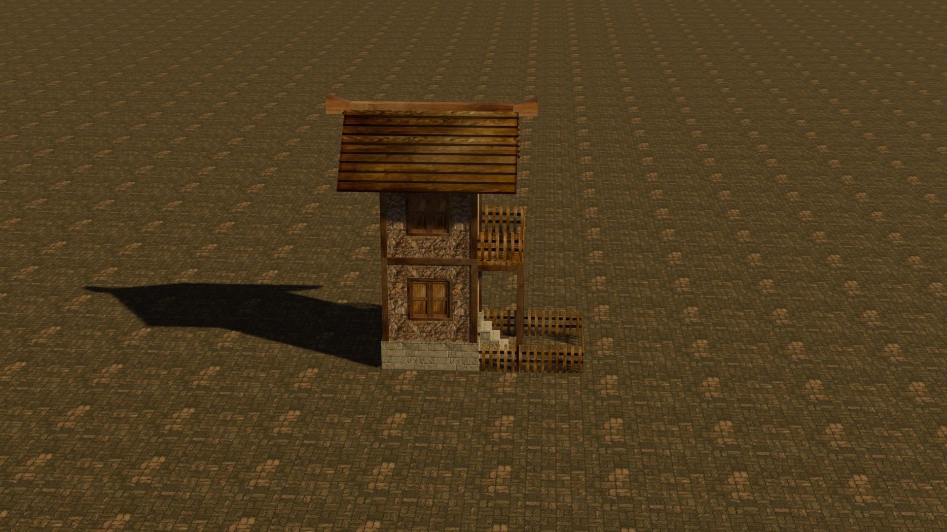 medieval house 12 Free low-poly 3D model_6