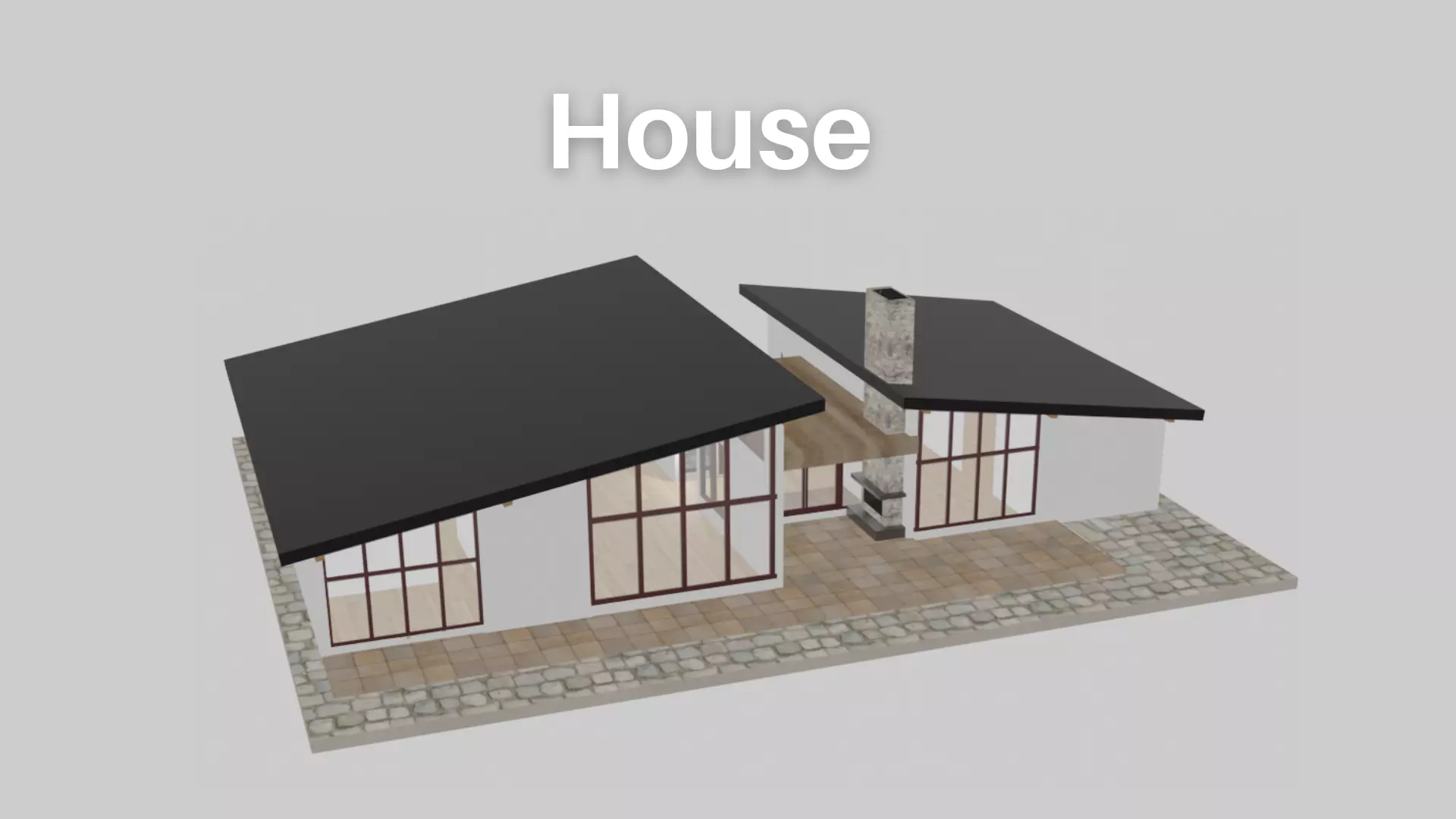 Free House Model 3D Free low-poly 3D model