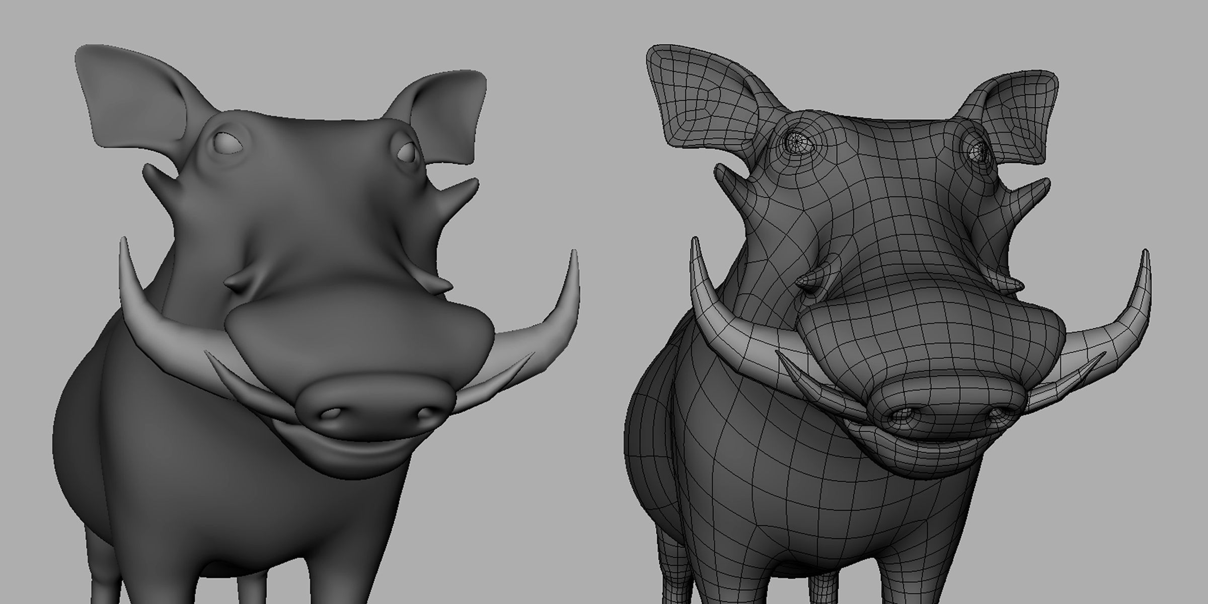 Warthog Model Low-poly 3D model_1