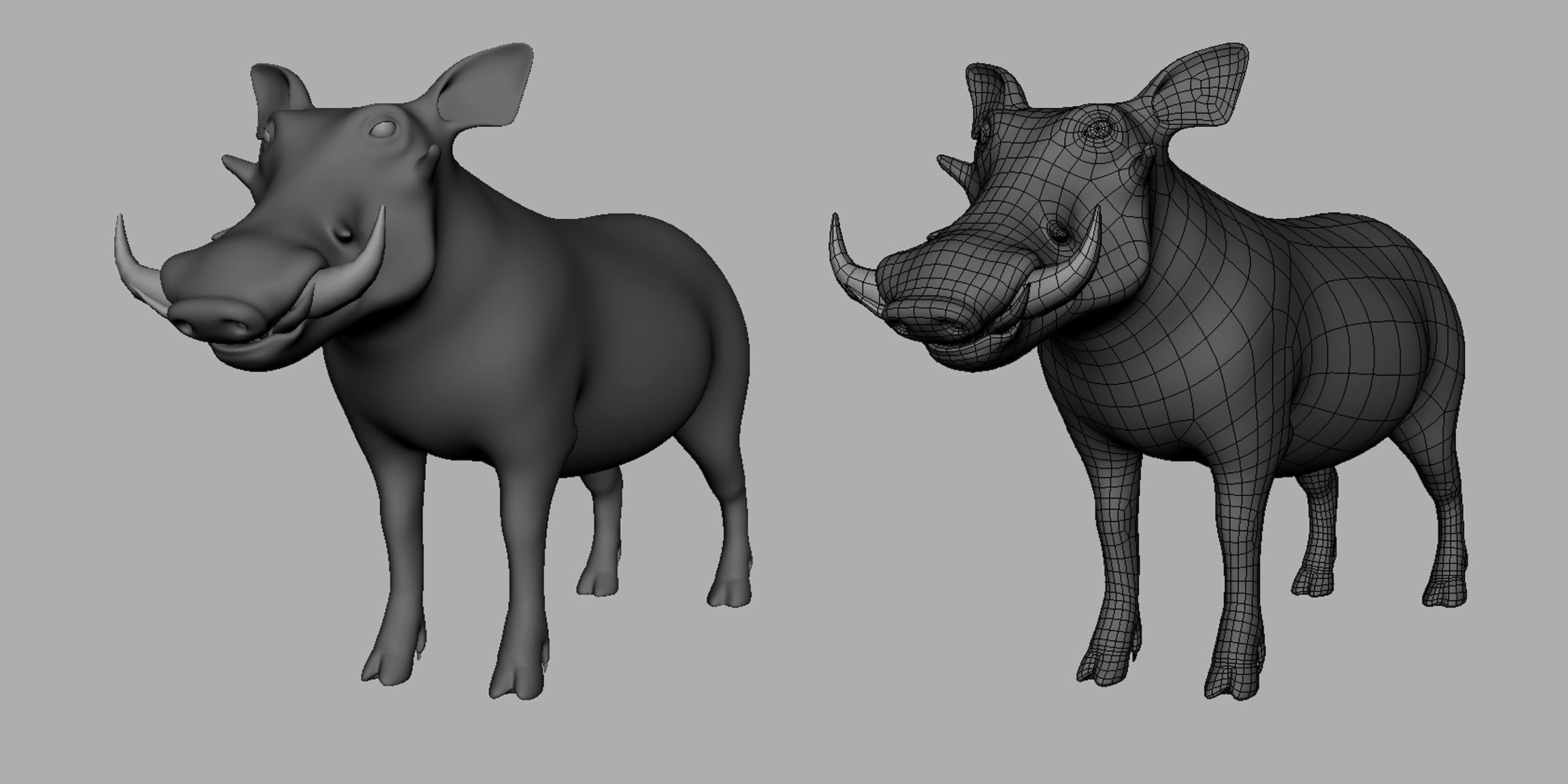 Warthog Model Low-poly 3D model_2