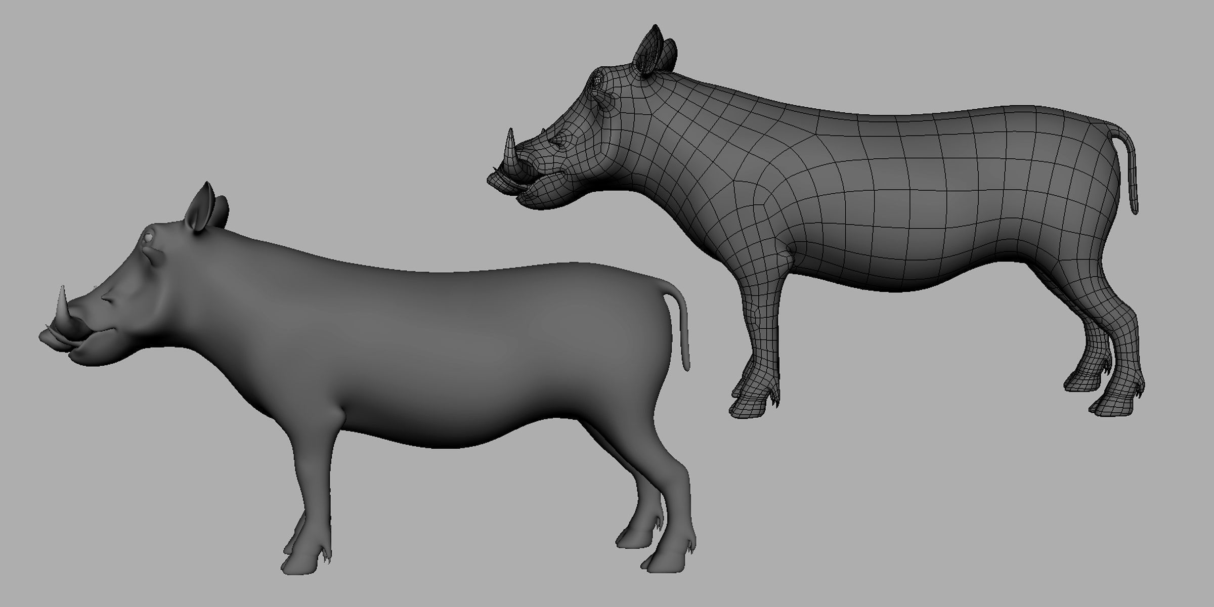 Warthog Model Low-poly 3D model_4