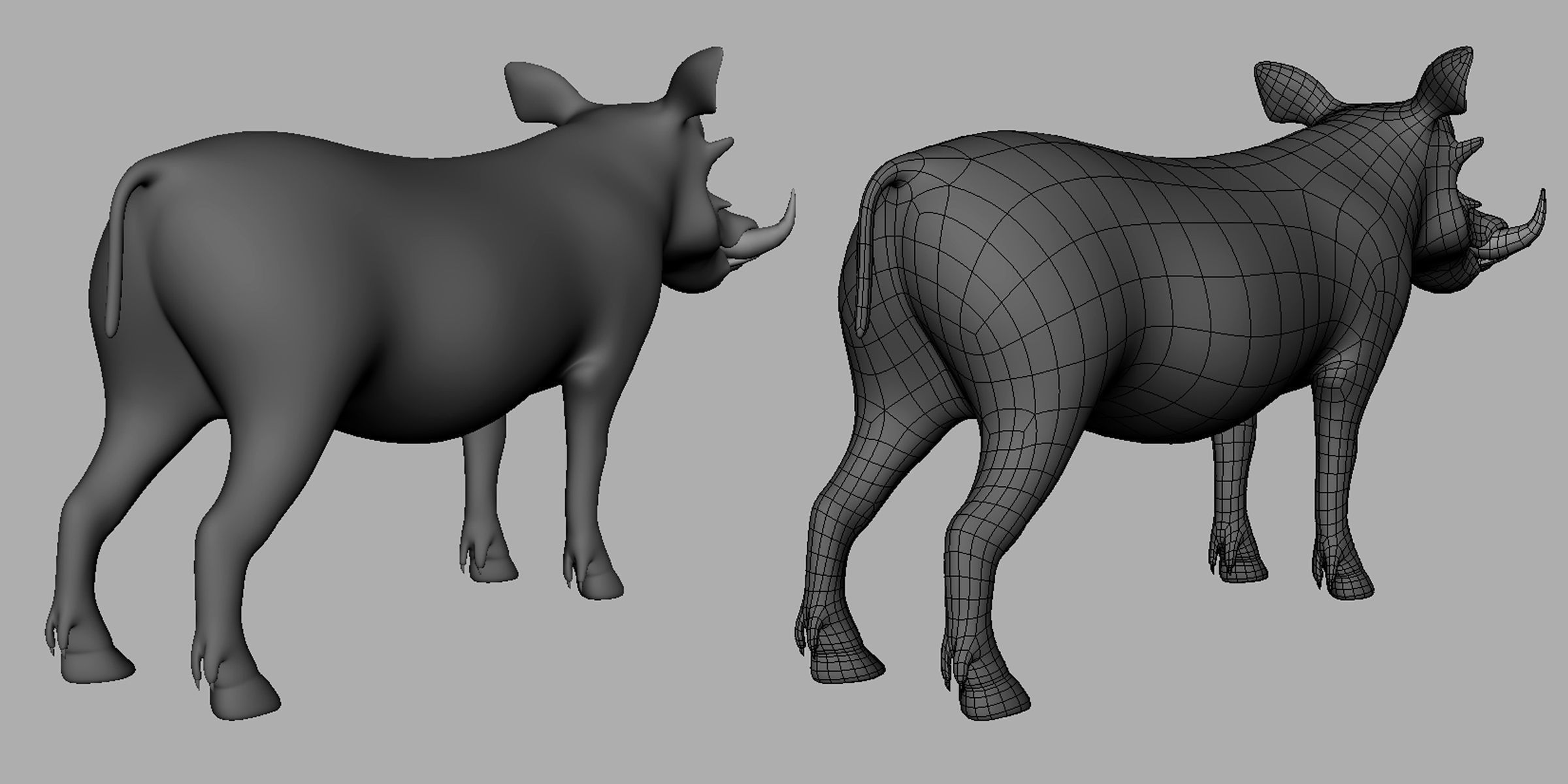 Warthog Model Low-poly 3D model_5