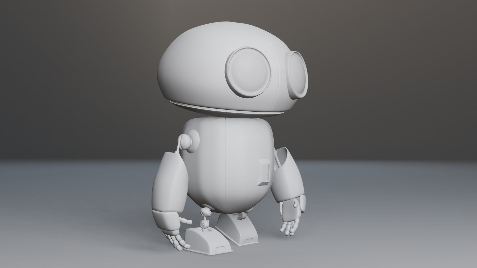 Robot Low-poly 3D model_13