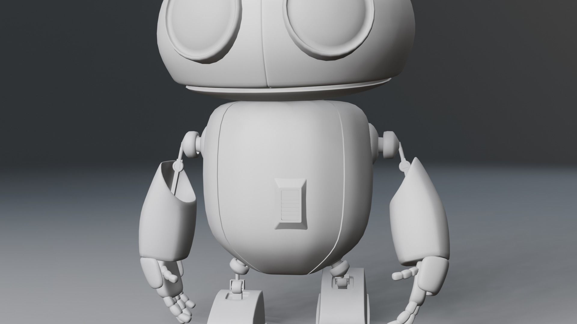 Robot Low-poly 3D model_16