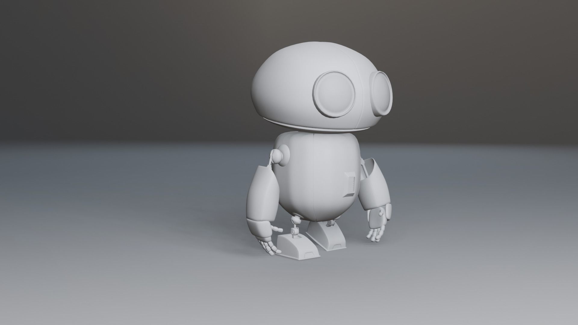 Robot Low-poly 3D model_17