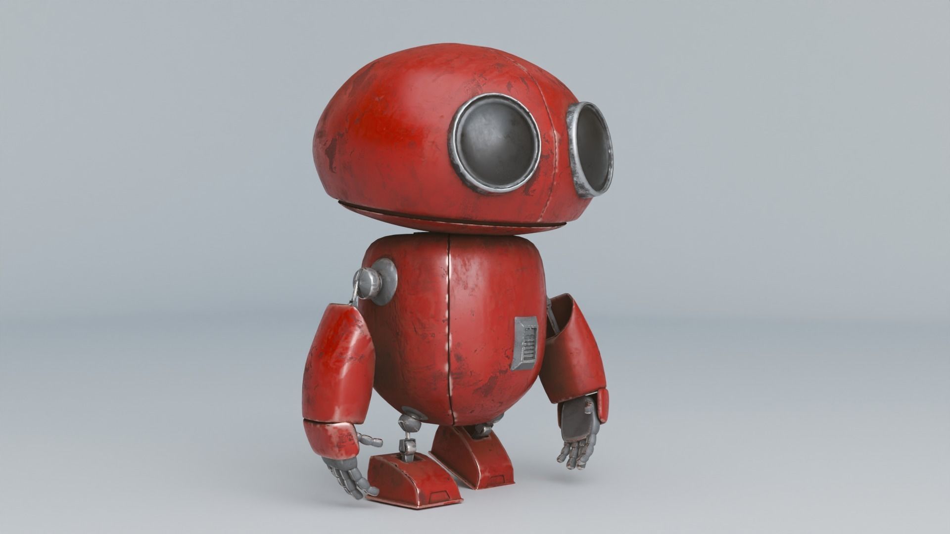 Robot Low-poly 3D model_1