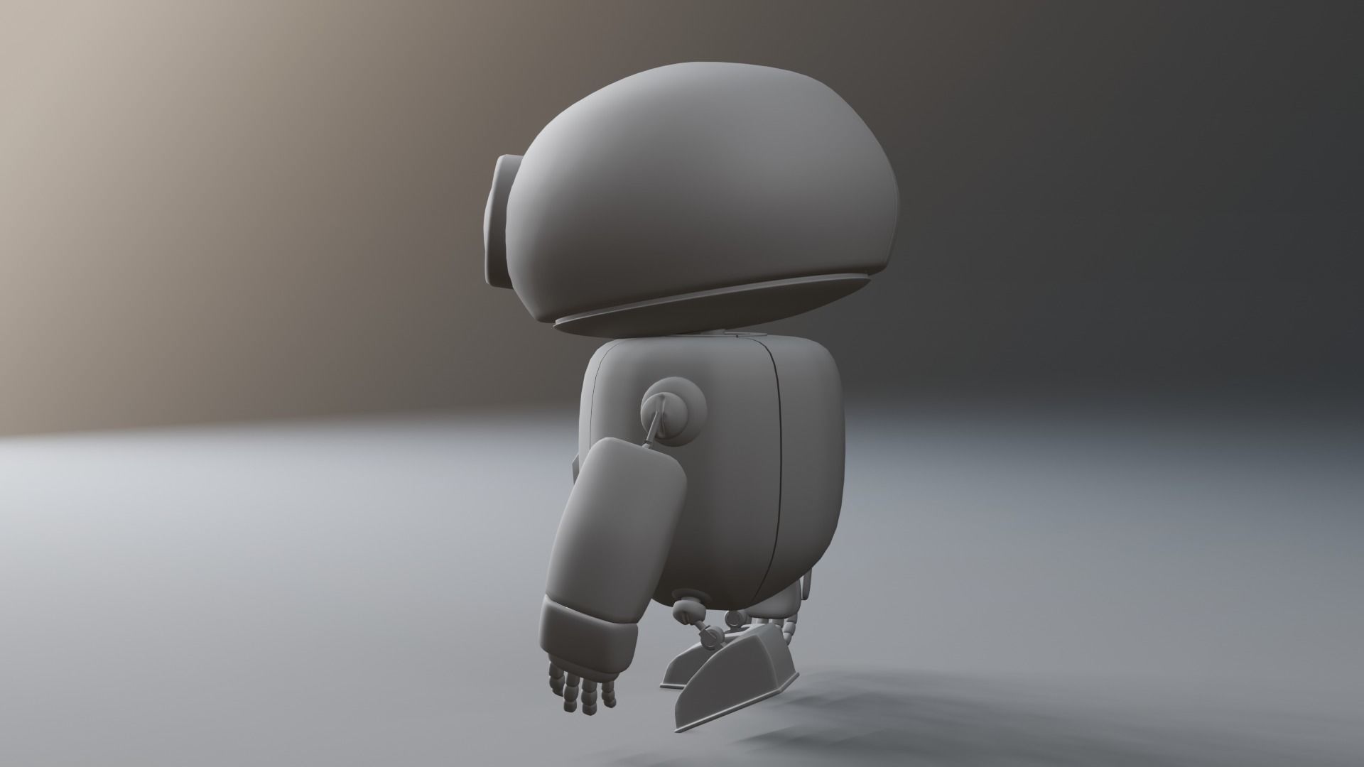 Robot Low-poly 3D model_10