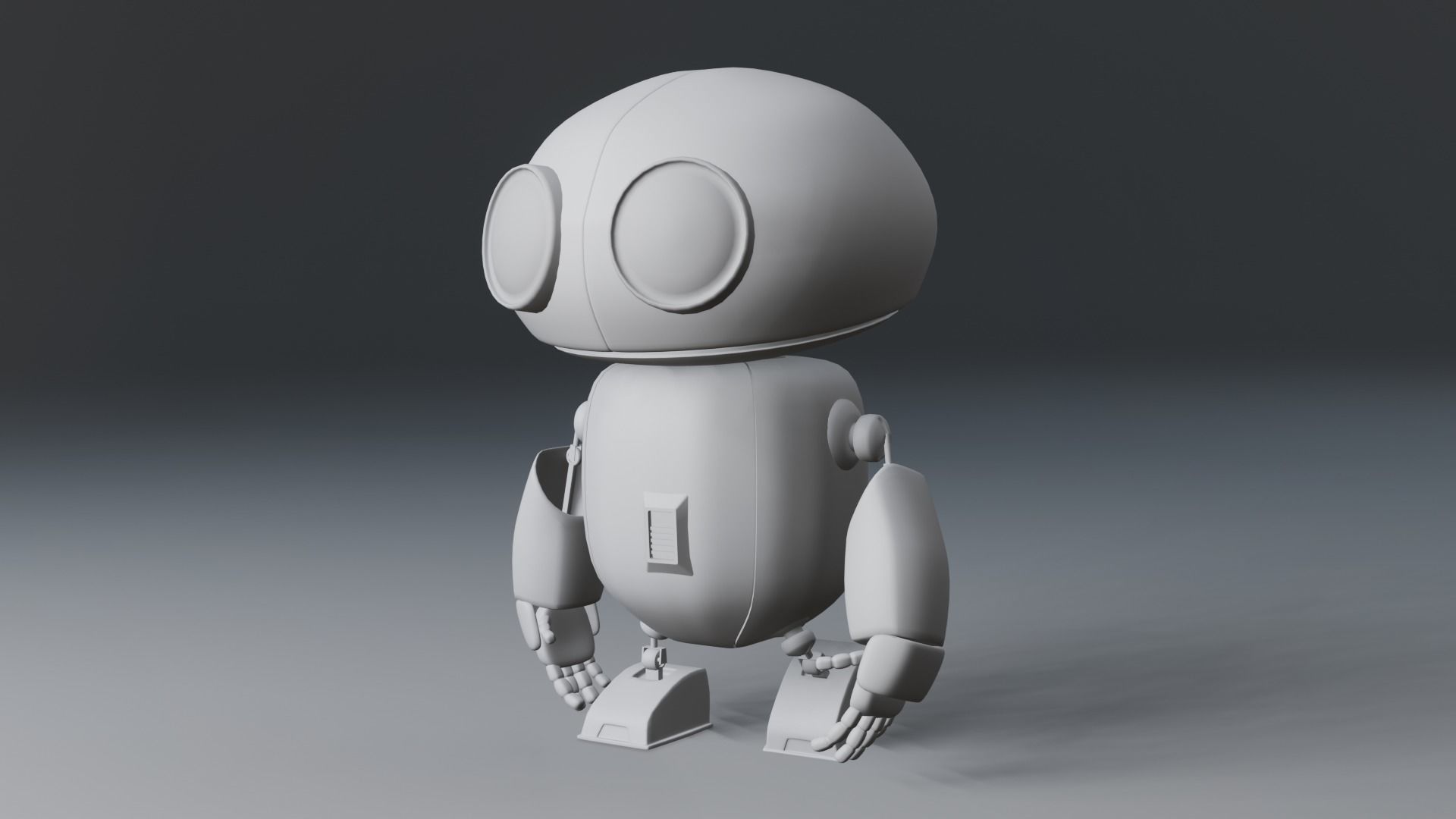 Robot Low-poly 3D model_8