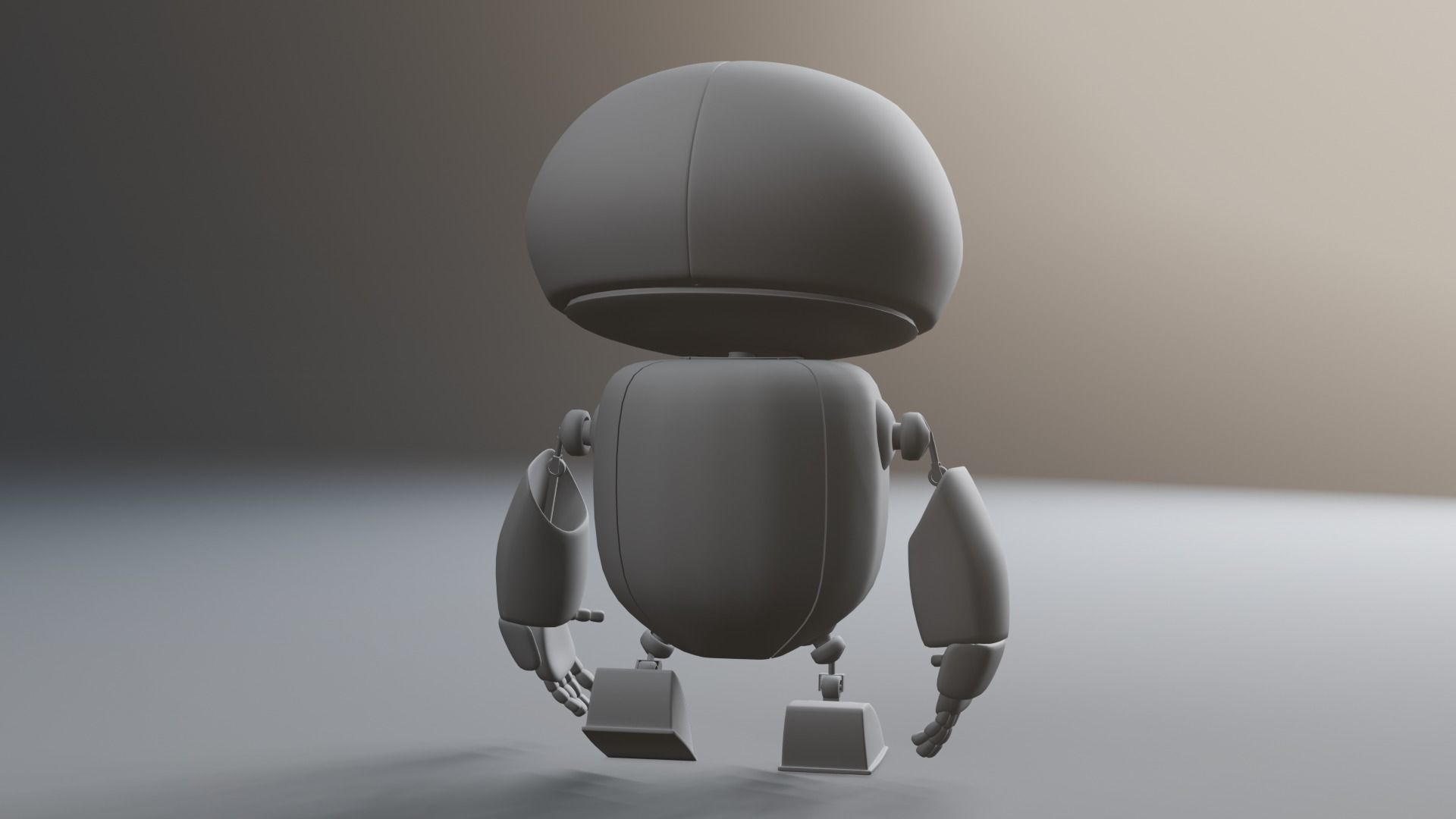 Robot Low-poly 3D model_12