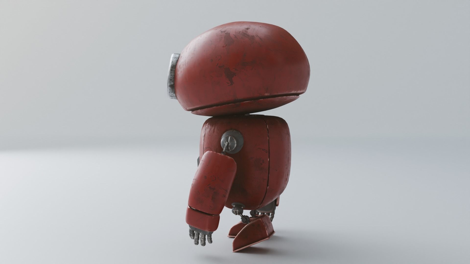 Robot Low-poly 3D model_2