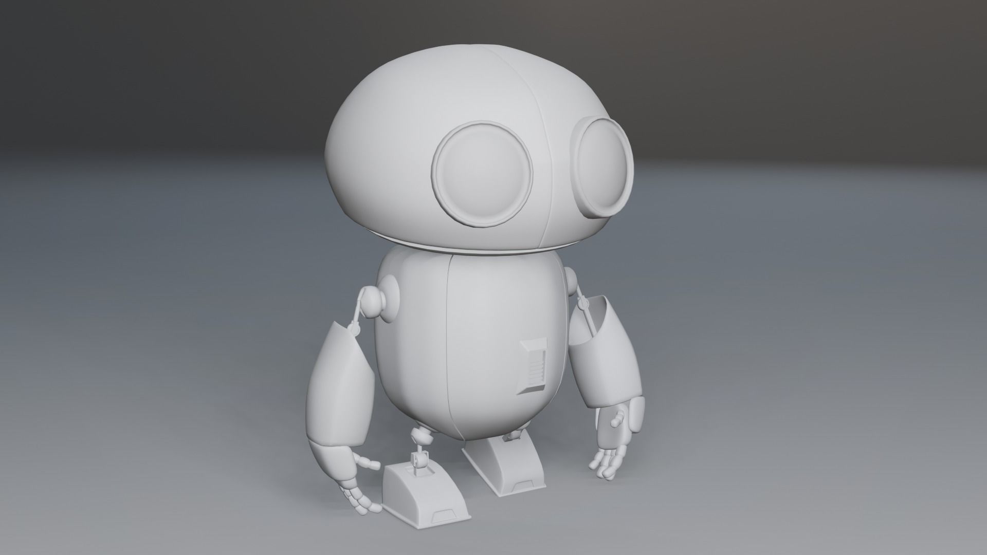 Robot Low-poly 3D model_9