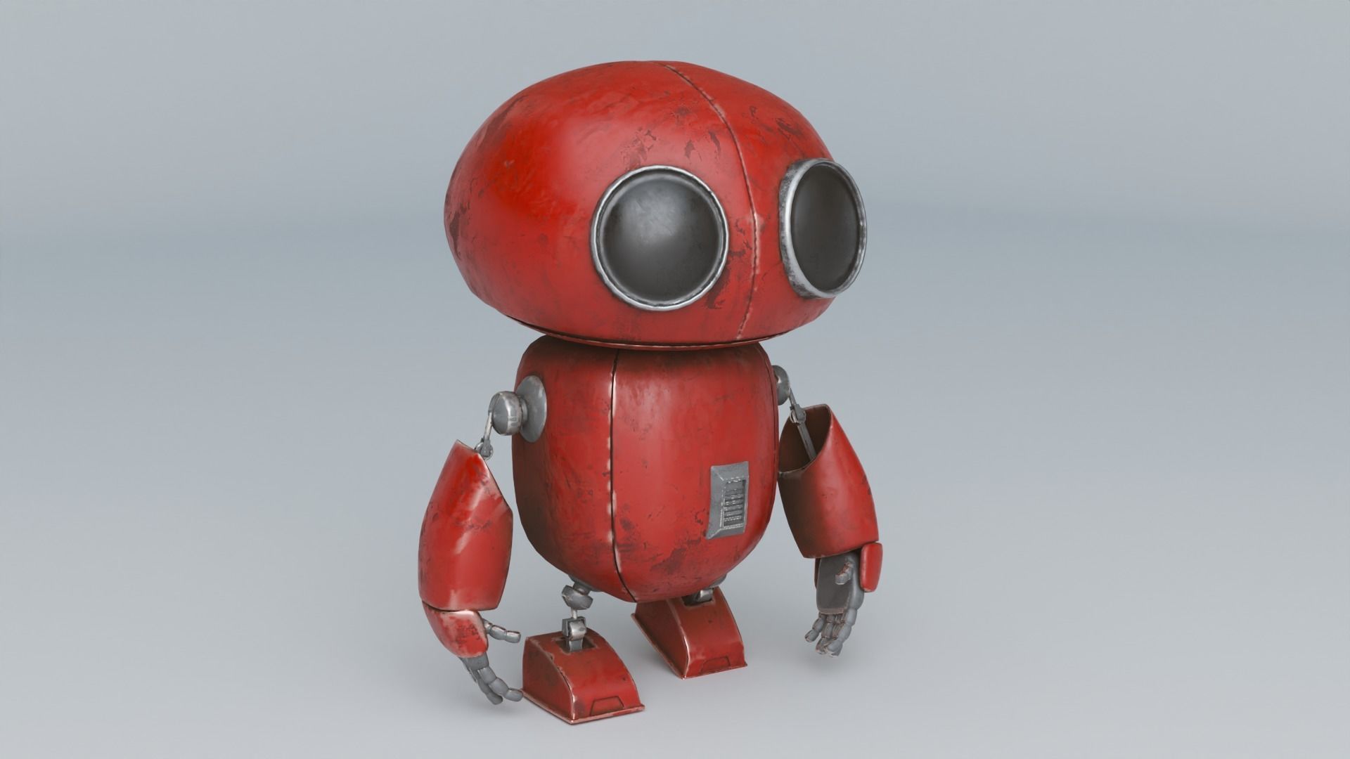 Robot Low-poly 3D model_3