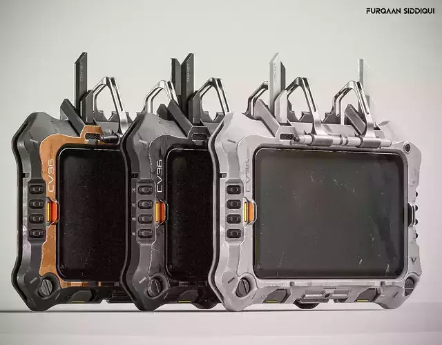 Sci-fi Controller V36 Data Pad PBR Low-poly 3D model