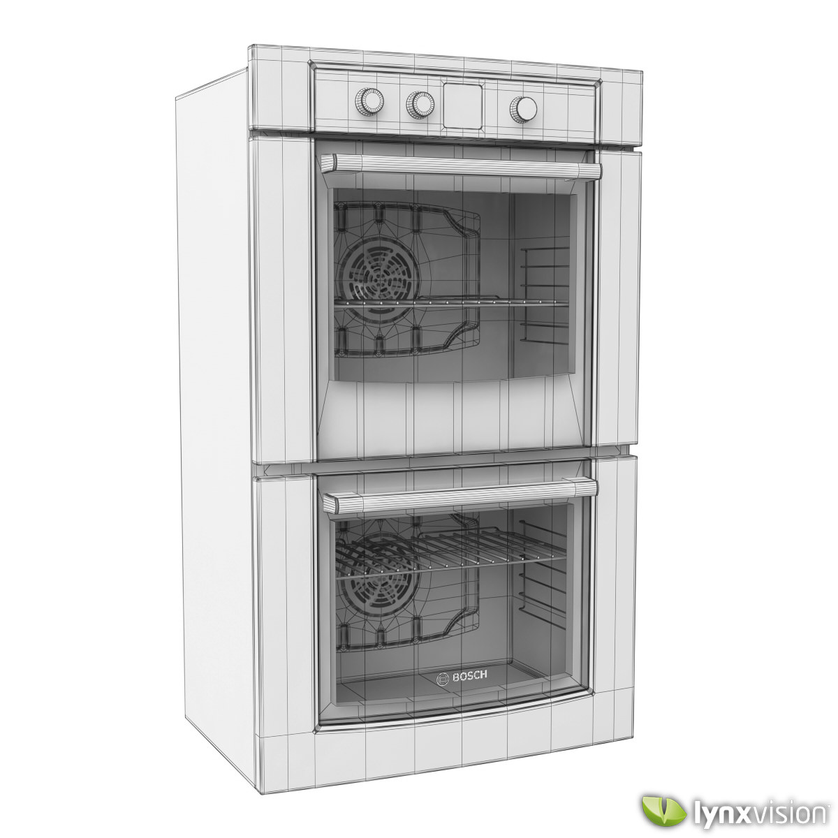 Bosch 300 Series Double Oven 3D model_3