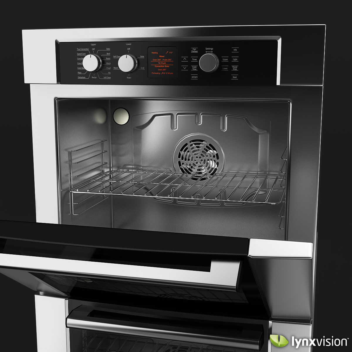 Bosch 300 Series Double Oven 3D model_1