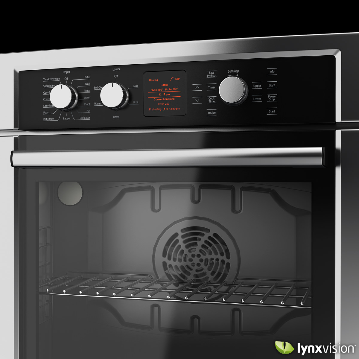 Bosch 300 Series Double Oven 3D model_2
