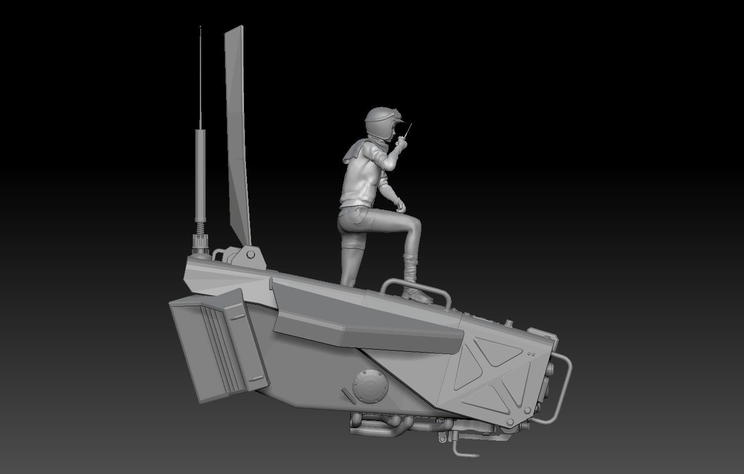 APOCALYPSE GARAGE MECHA MILITARY GIRL 2 3D print model_5