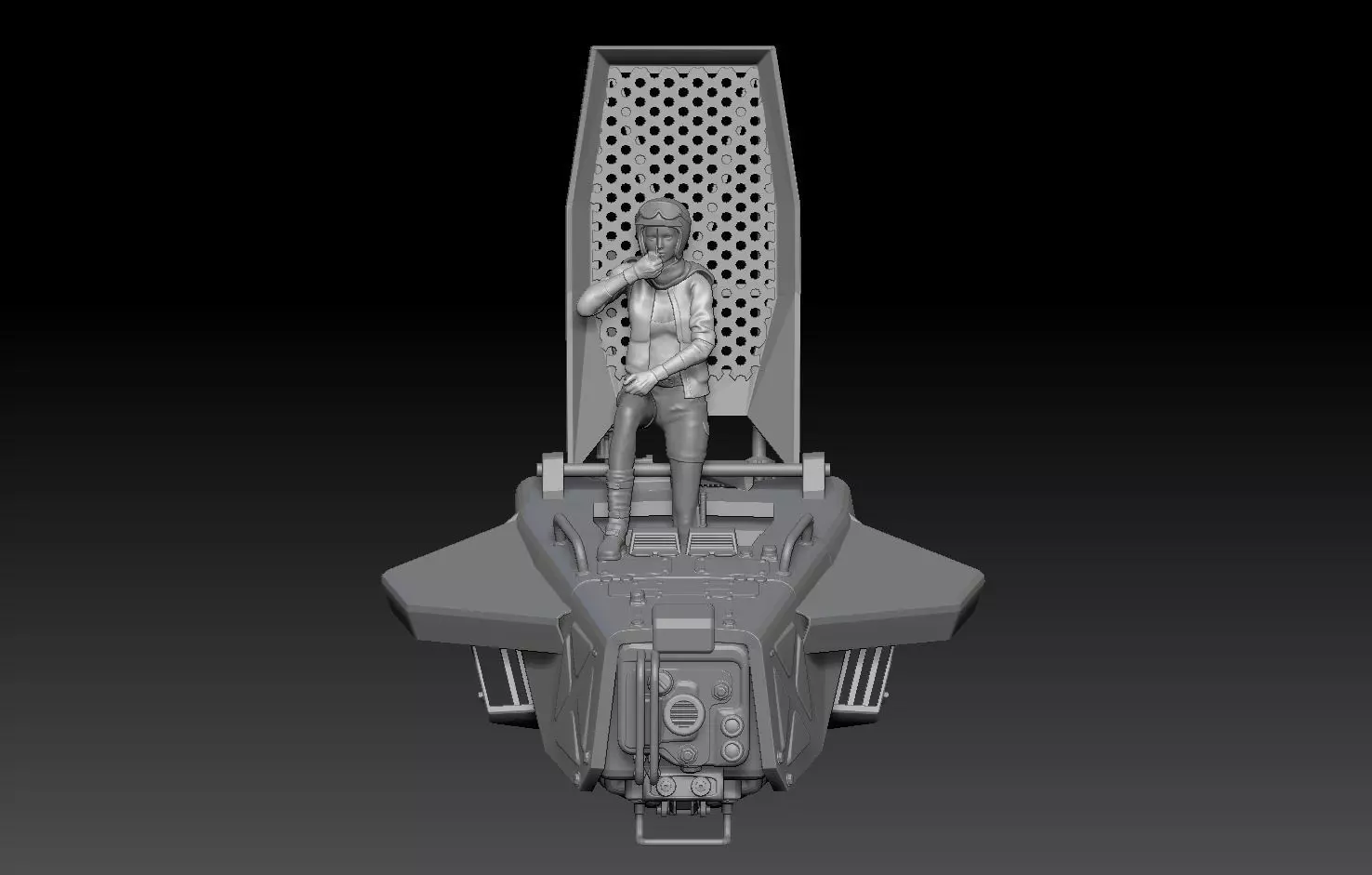 APOCALYPSE GARAGE MECHA MILITARY GIRL 2 3D print model_0
