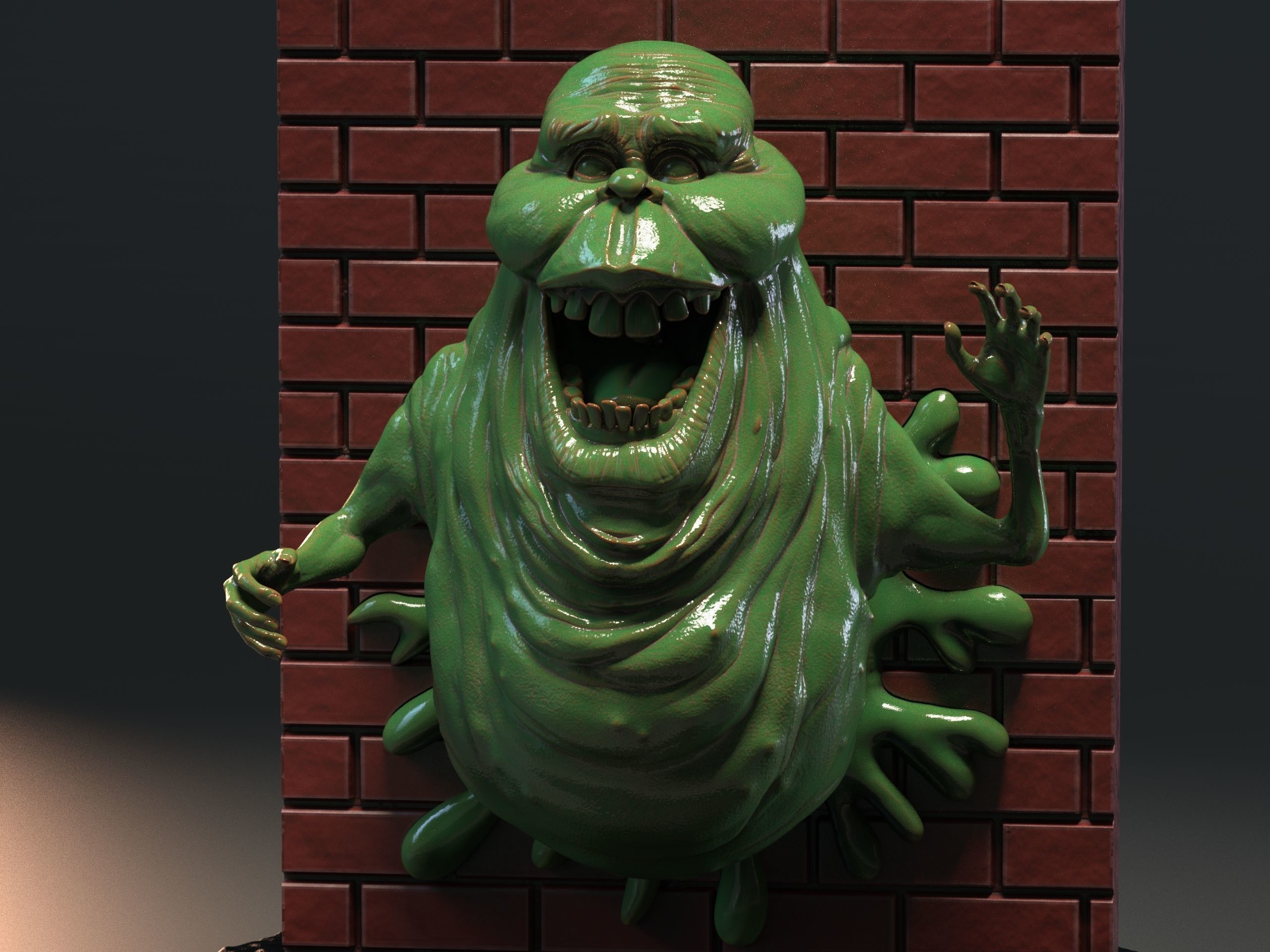 slimer  3D print model_2