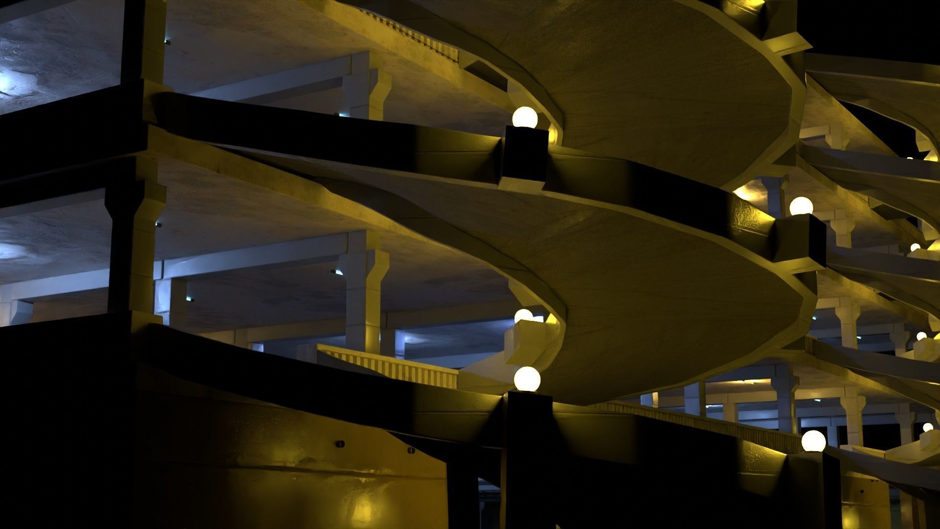 Japanese Parking Lot 3D model_11