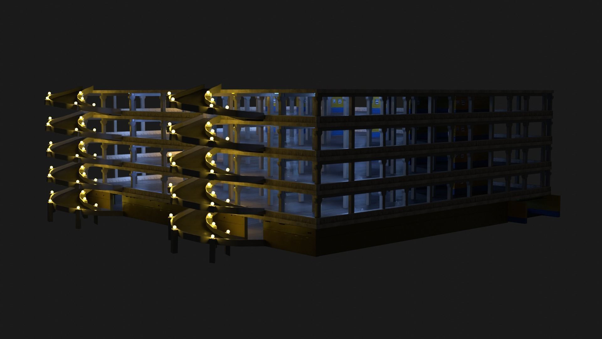 Japanese Parking Lot 3D model_12