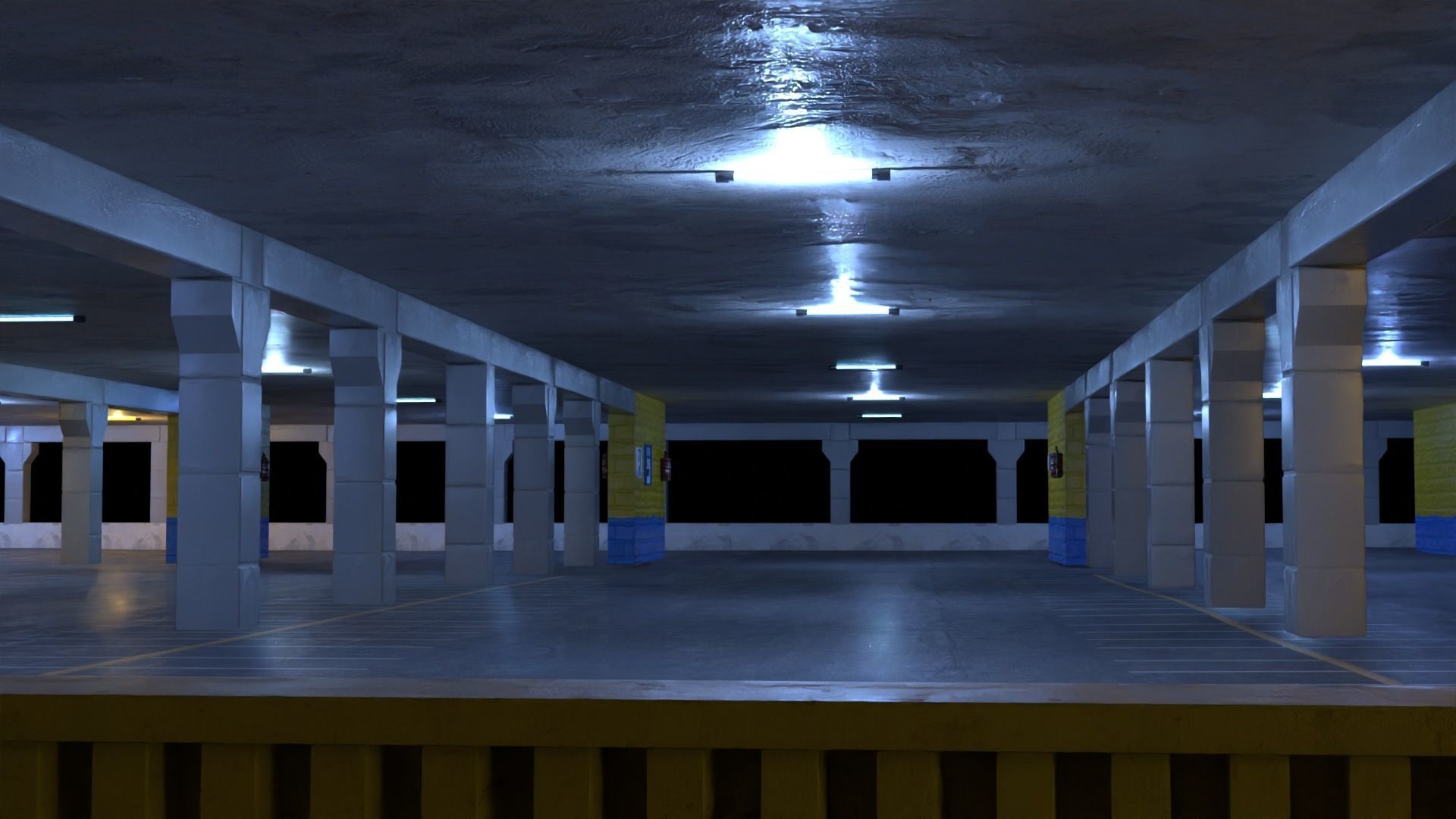 Japanese Parking Lot 3D model_6