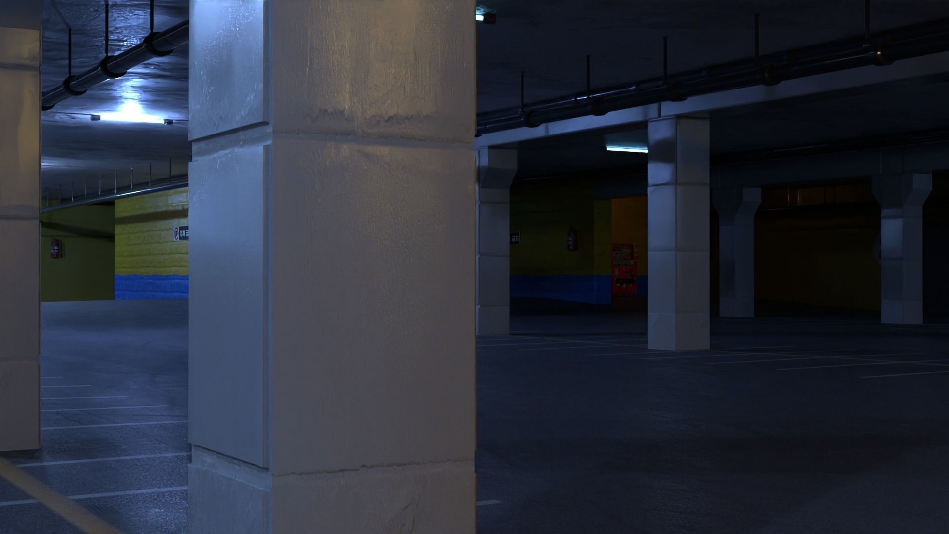 Japanese Parking Lot 3D model_4