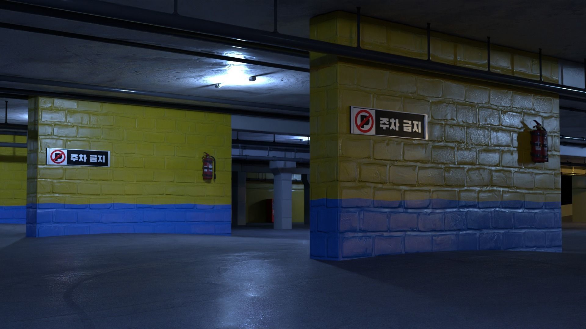 Japanese Parking Lot 3D model_2