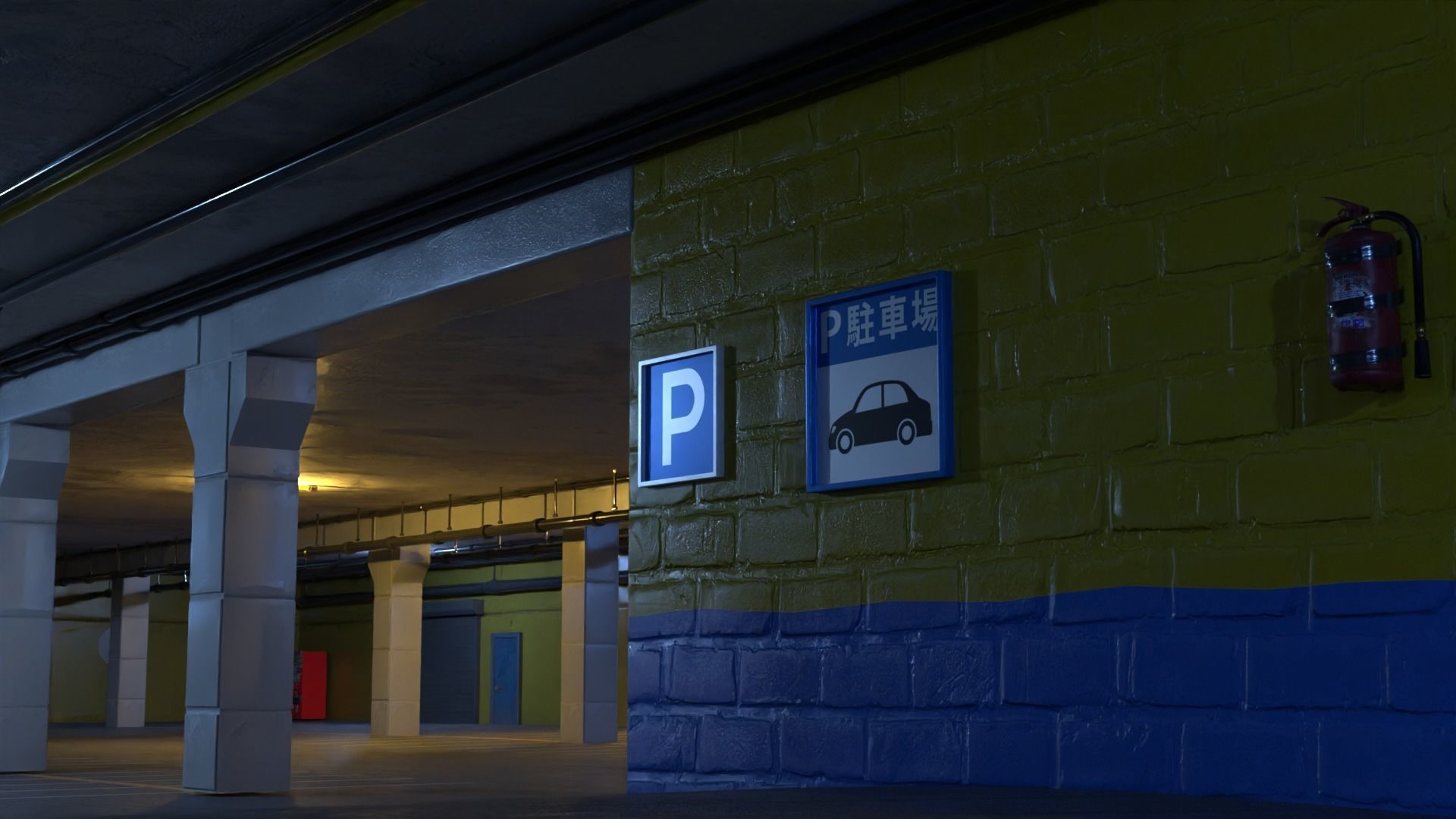 Japanese Parking Lot 3D model_3